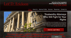 Desktop Screenshot of leifericksonlawoffice.com